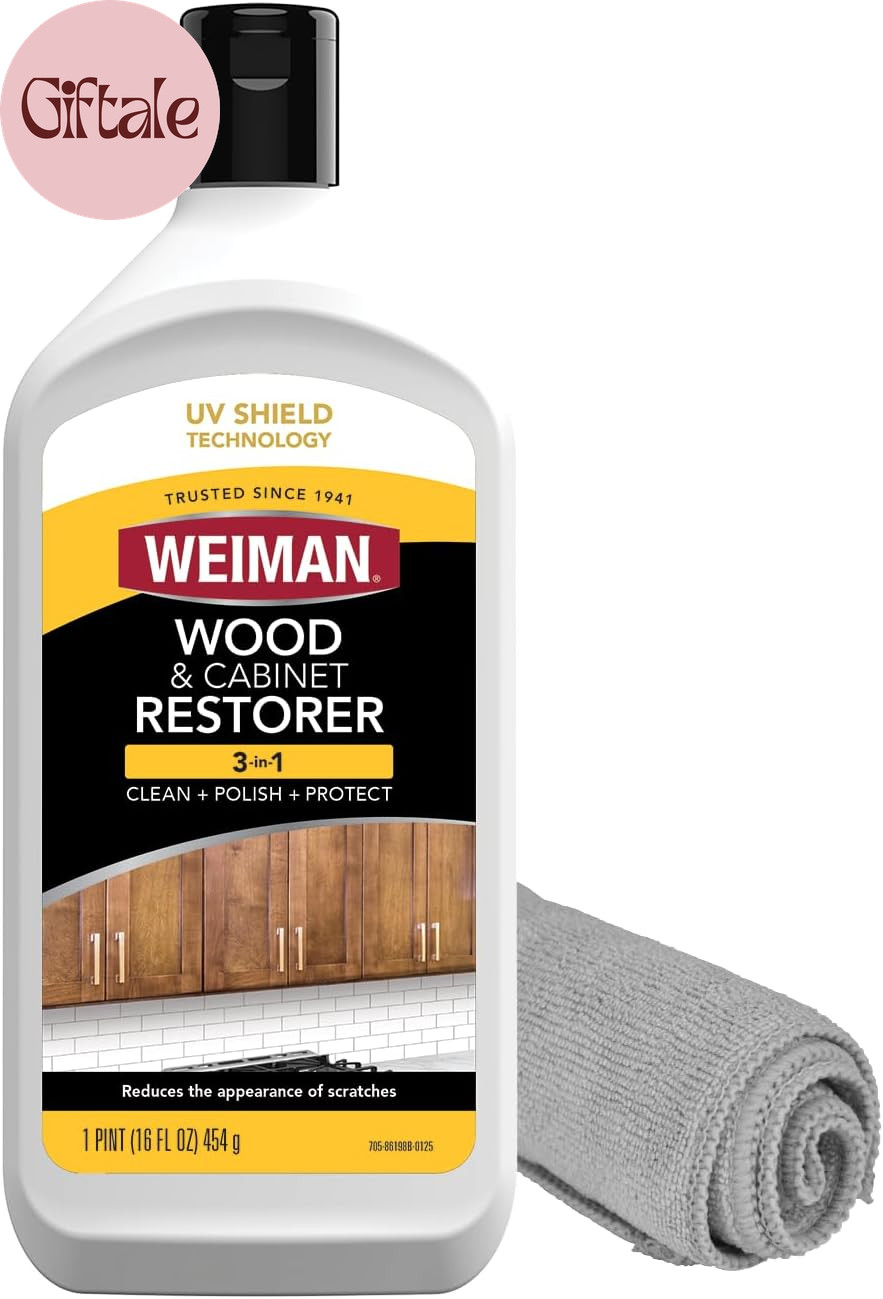 Wood and Cabinet Restorer 3-In-1 Bundle – Removes Dirt, Residue, Dust, Reduces S