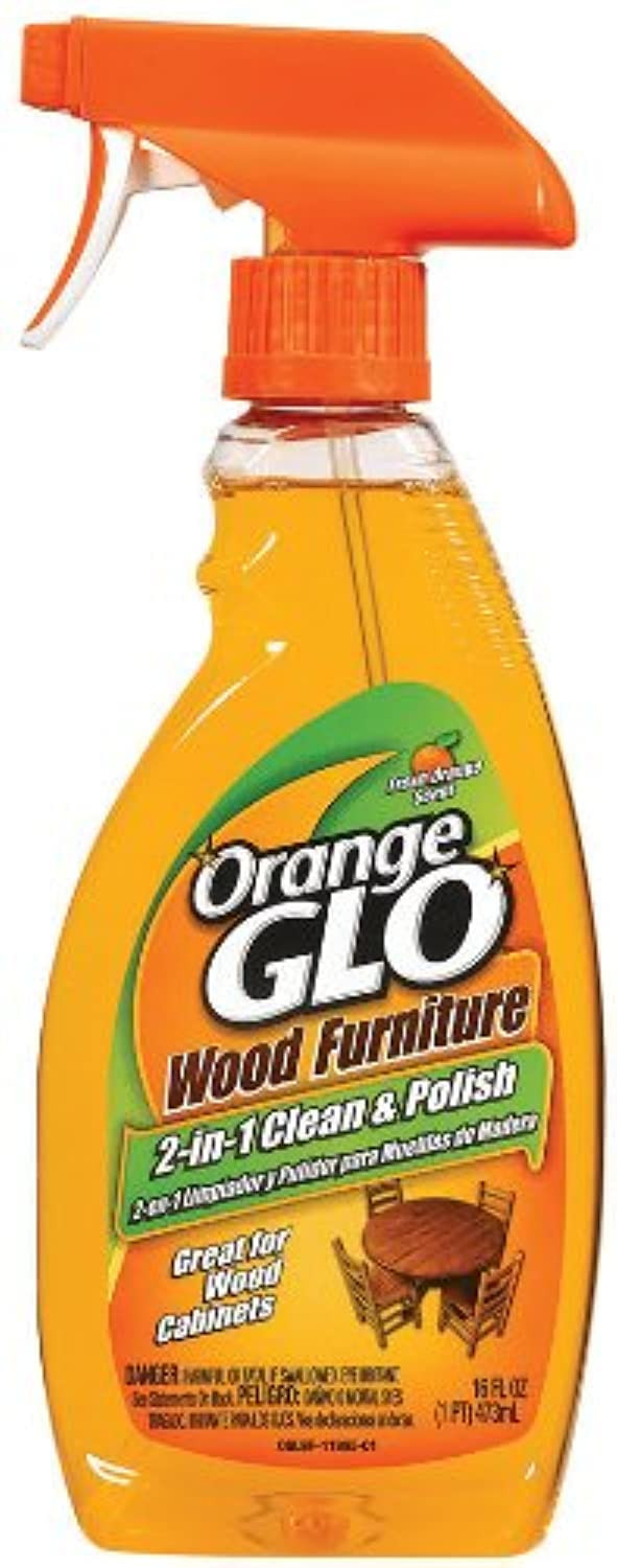 2 Pack Wood Furniture Cleaner and Polish Spray 16 Fl Oz Fresh Orange Scent