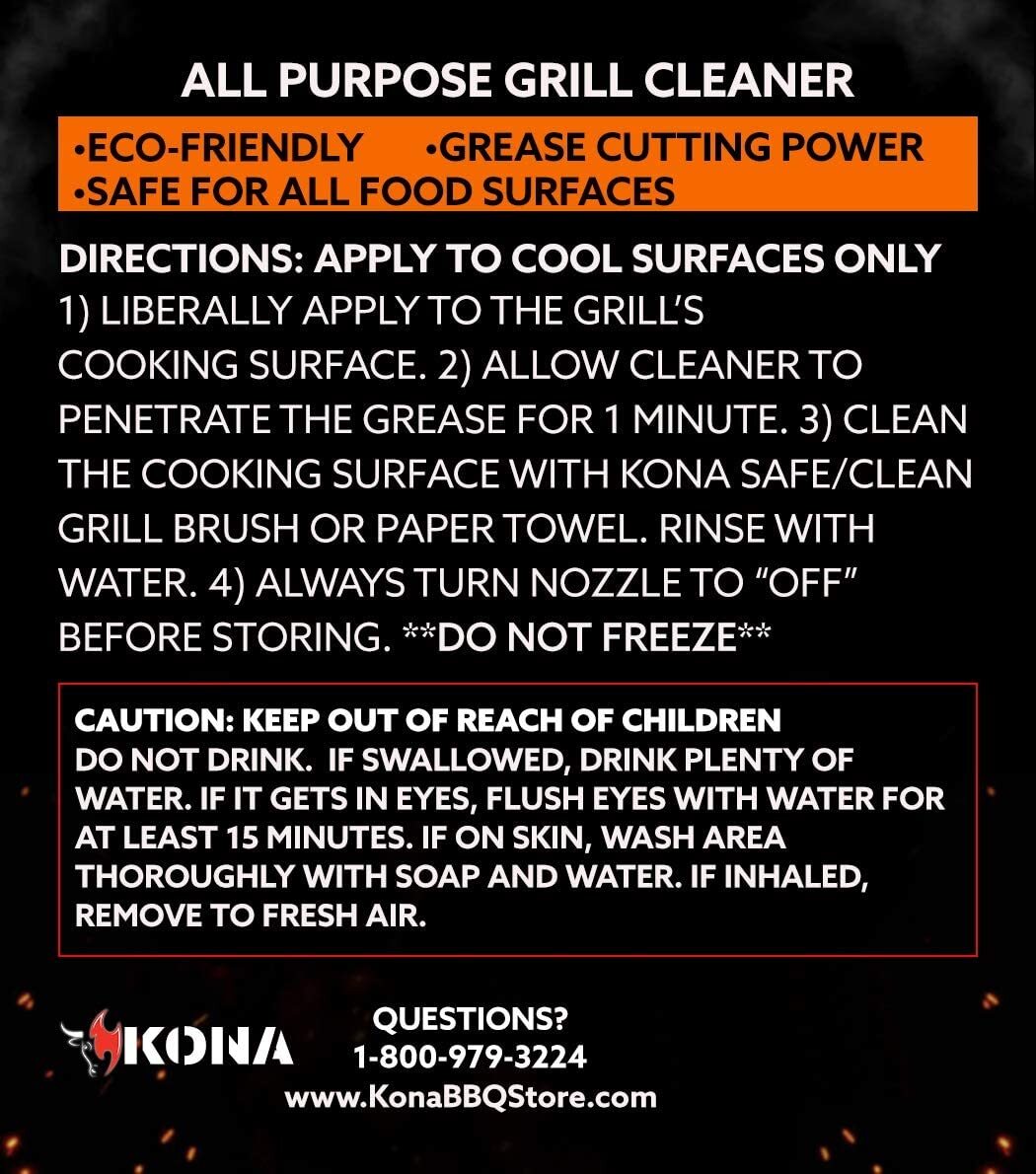 Kona Grill Mat Cleaner Spray – Heavy Duty – Safe/Clean – Eco-Friendly