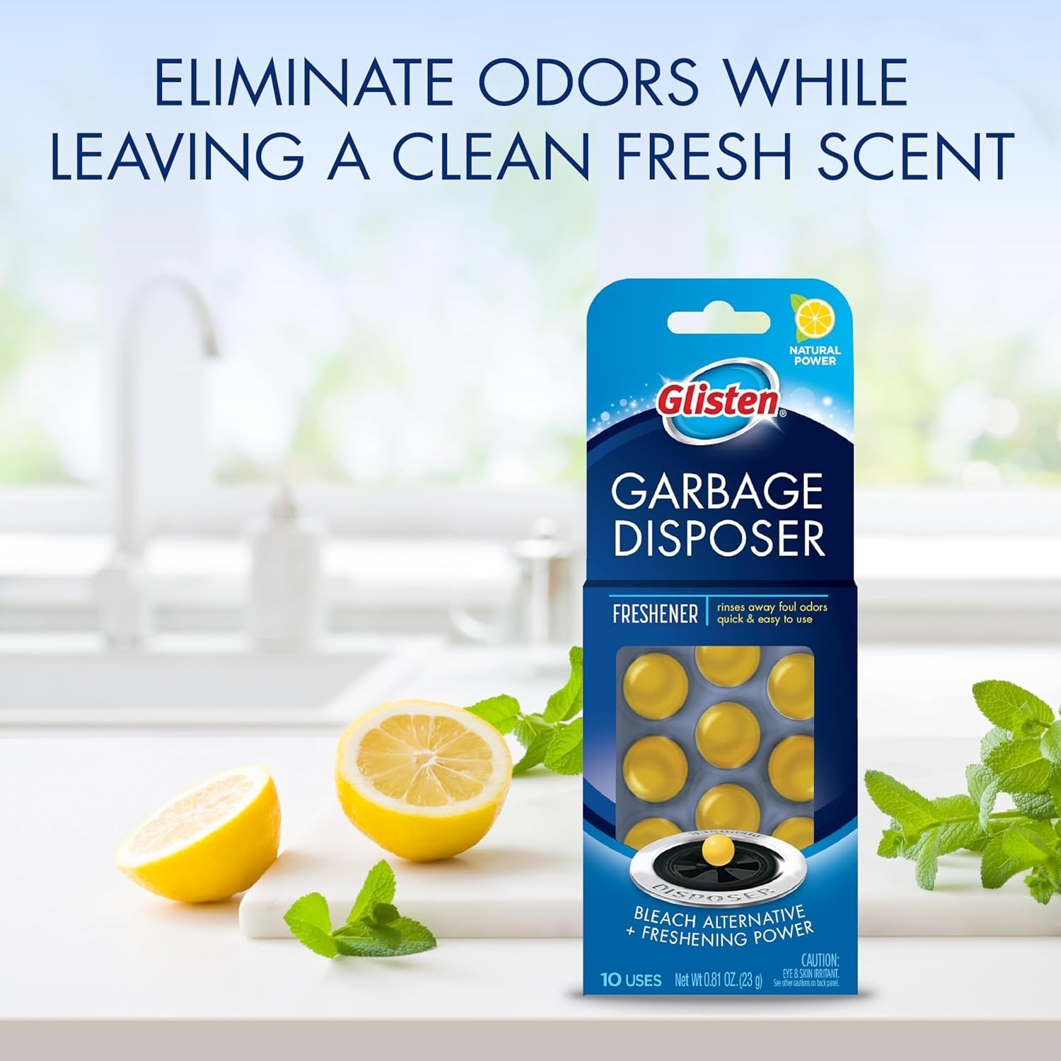 Eco-Friendly Sink Odor Eliminator – 30 Lemon Freshness Capsules for Cleaning
