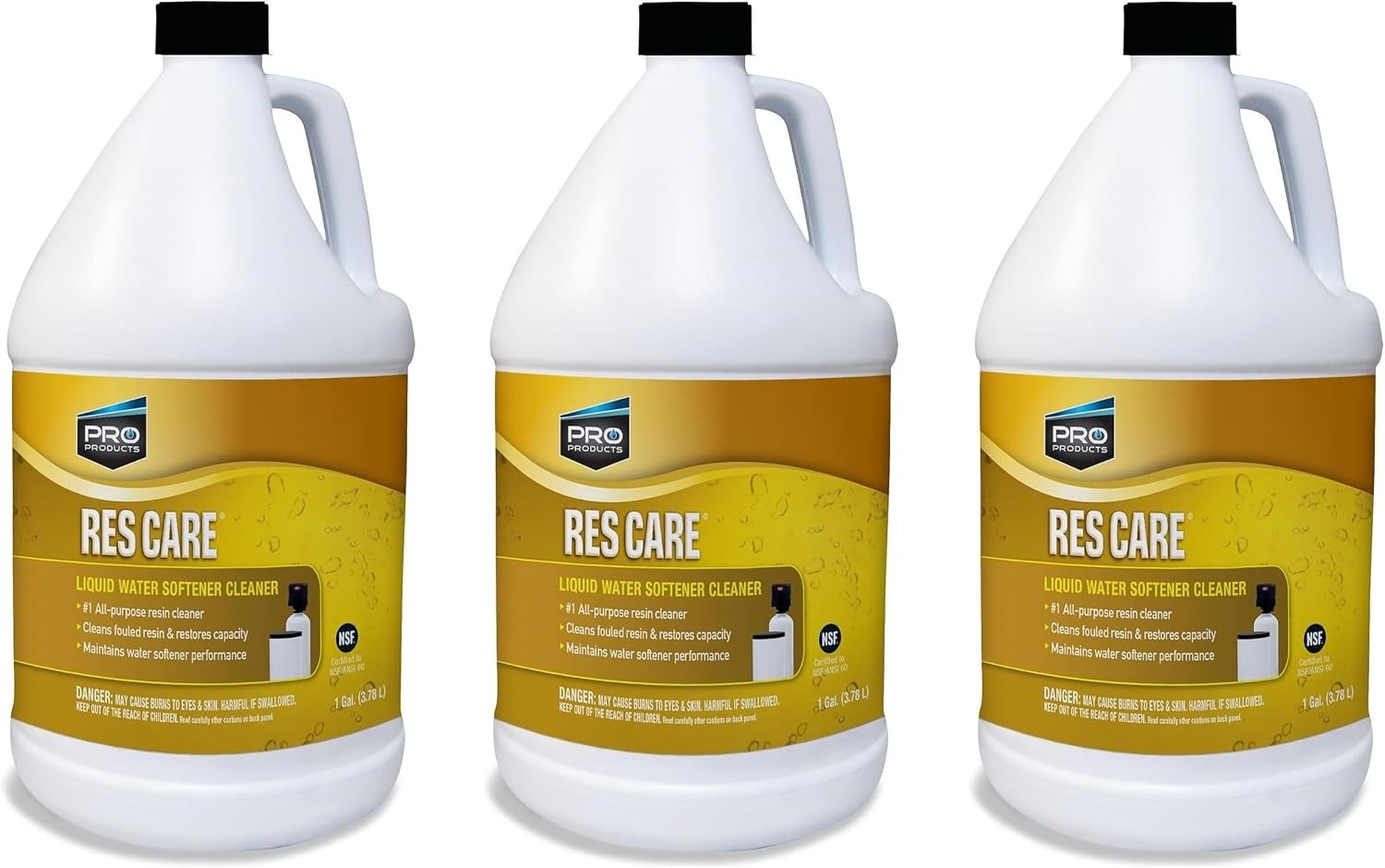 Water Softener Cleaner Liquid Refill 1 Gallon Pack of 3 Resin Cleaner RK02B