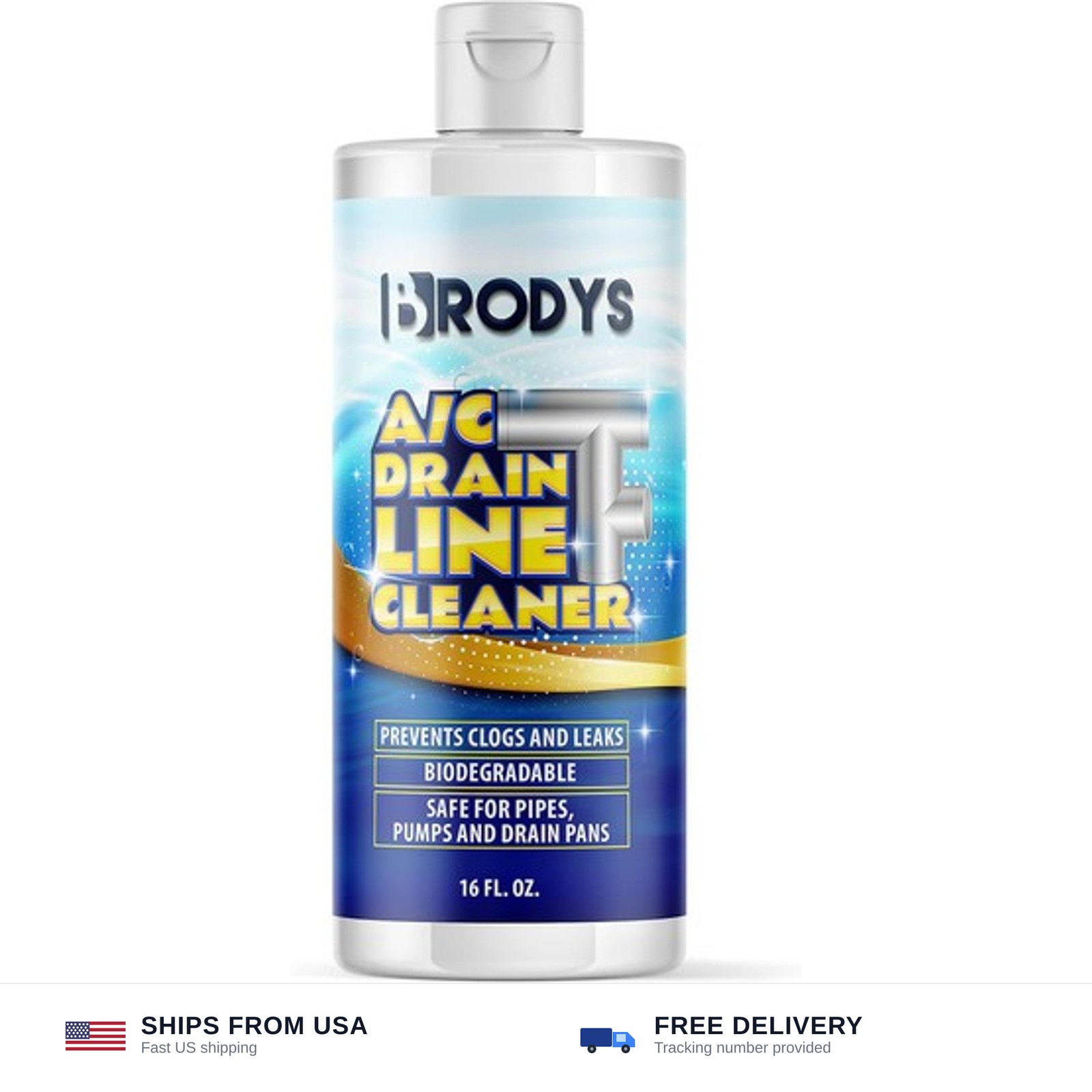 Brodys – A/C HVAC Drain Line Cleaner, 16oz Bottle, 2 MONTH SUPPLY, (Great to …