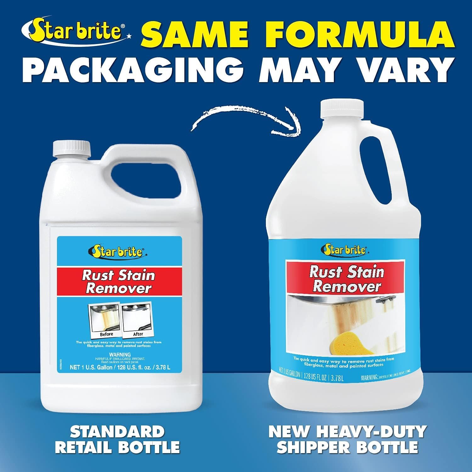 Star brite Rust Stain Remover 2 gal. Dissolve Corrosion Stains Fiberglass, Metal
