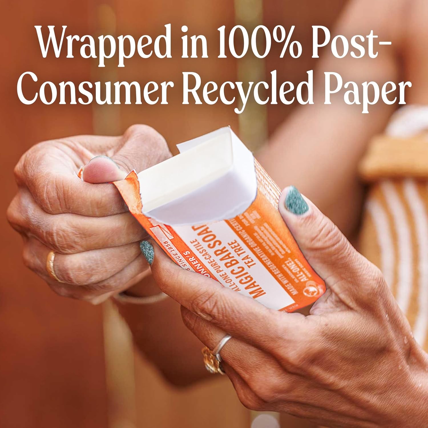 Dr. Bronner’s Pure-Castile Magic Bar Soap – Tea Tree, Made with Regenerative O