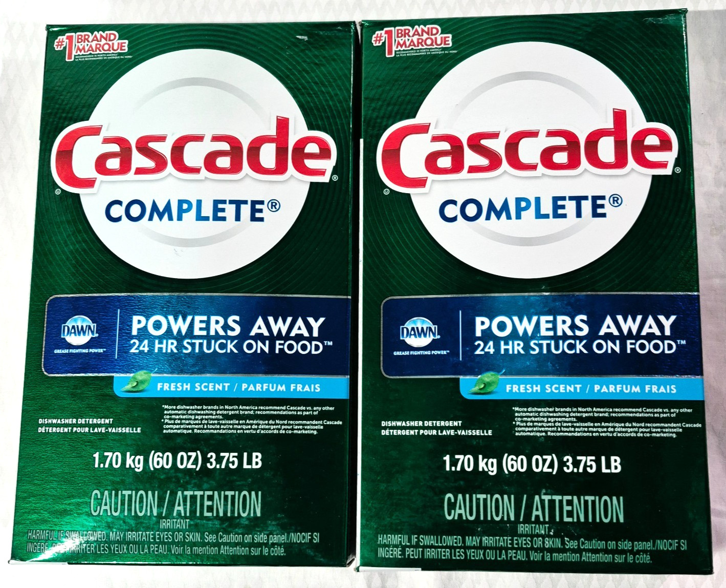 Cascade Complete Dishwasher Detergent Powder Fresh Scent 3.75 lbs LOT/2 NEW