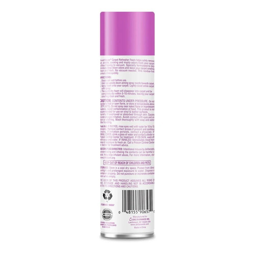 12 PowerHouse Carpet Refresher Foam Eliminates Odors Spring Fresh Each 9 oz