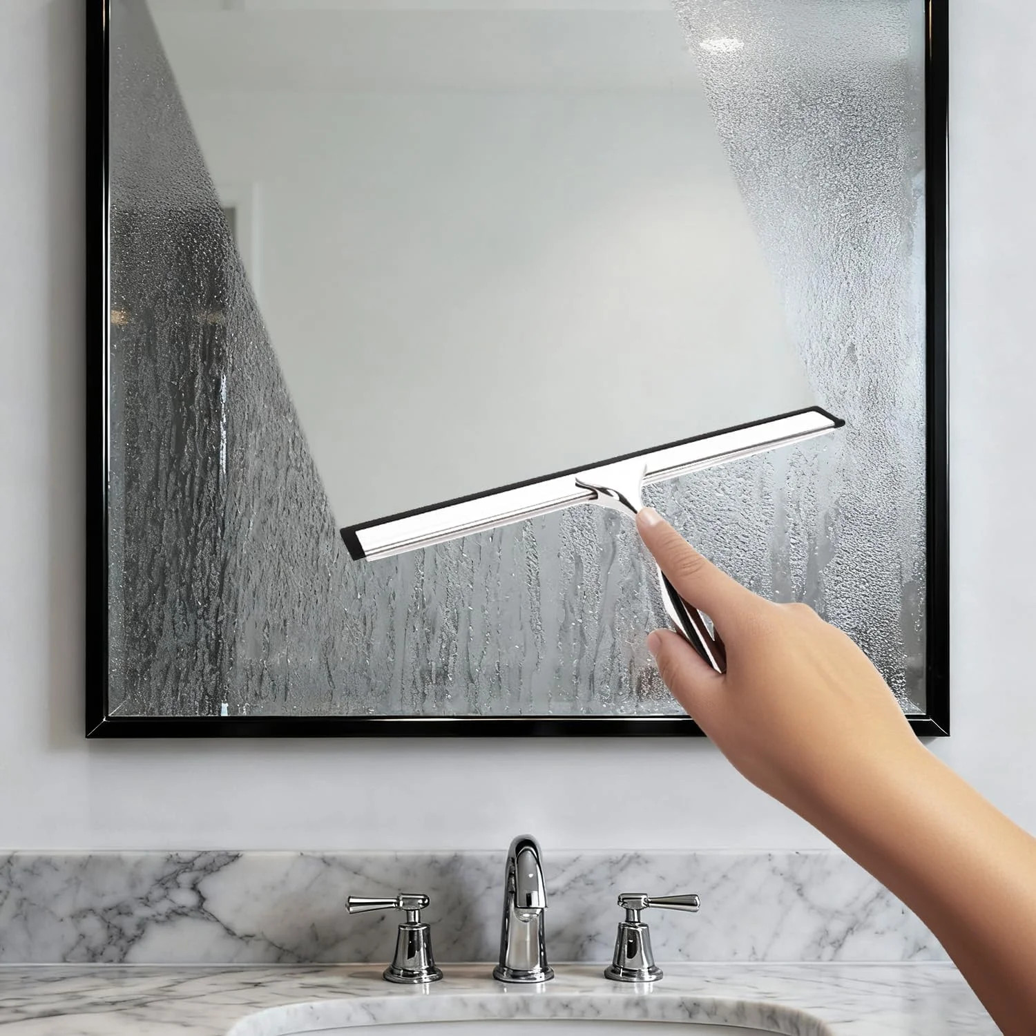 Squeegee for Shower Glass, 10-Inch Shower Squeegee for Glass Doors, All-Purpose