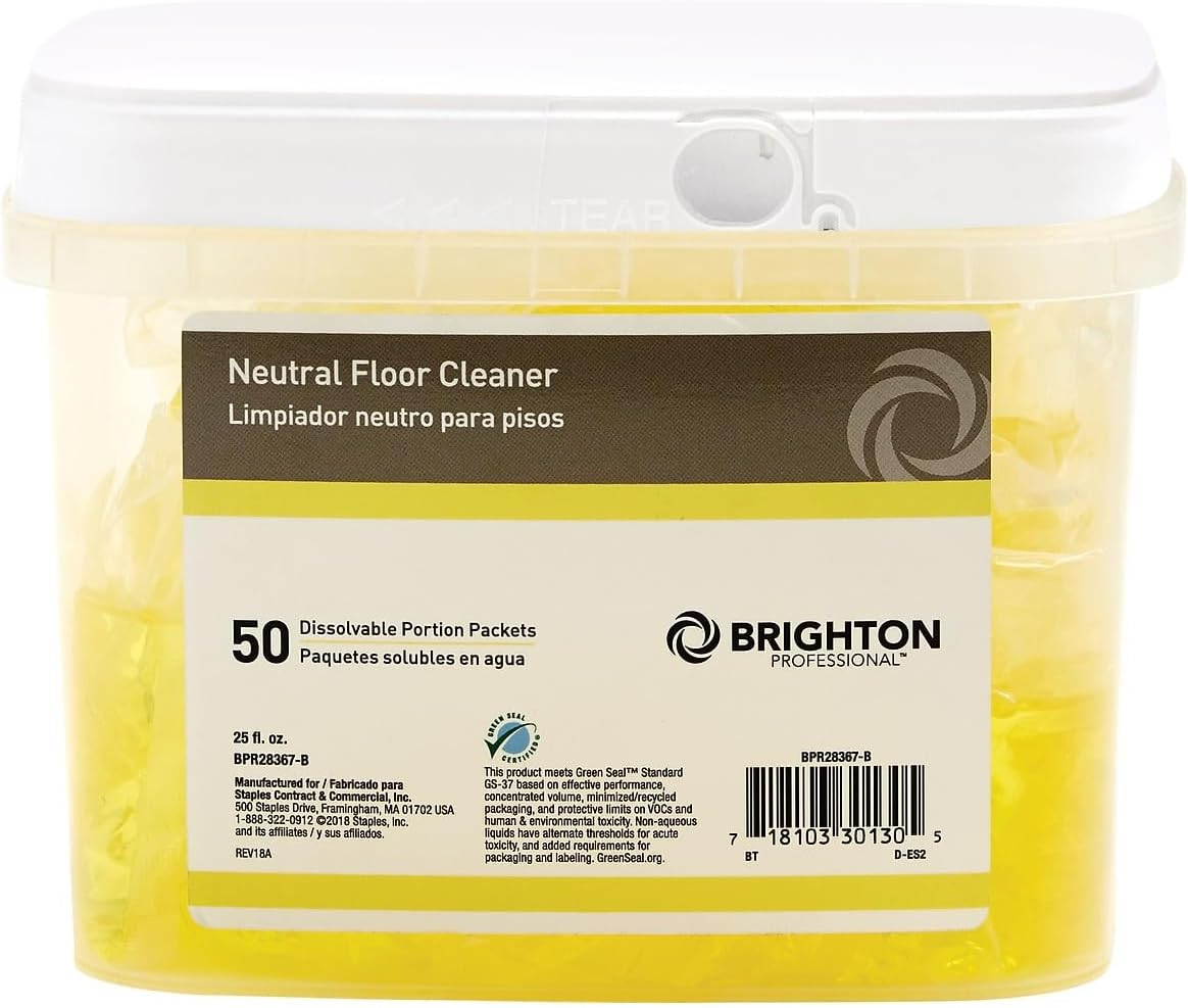 Coastwide Professional Dissolvable Portion Packets, Neutral Floor Cleaner, 50 Pa