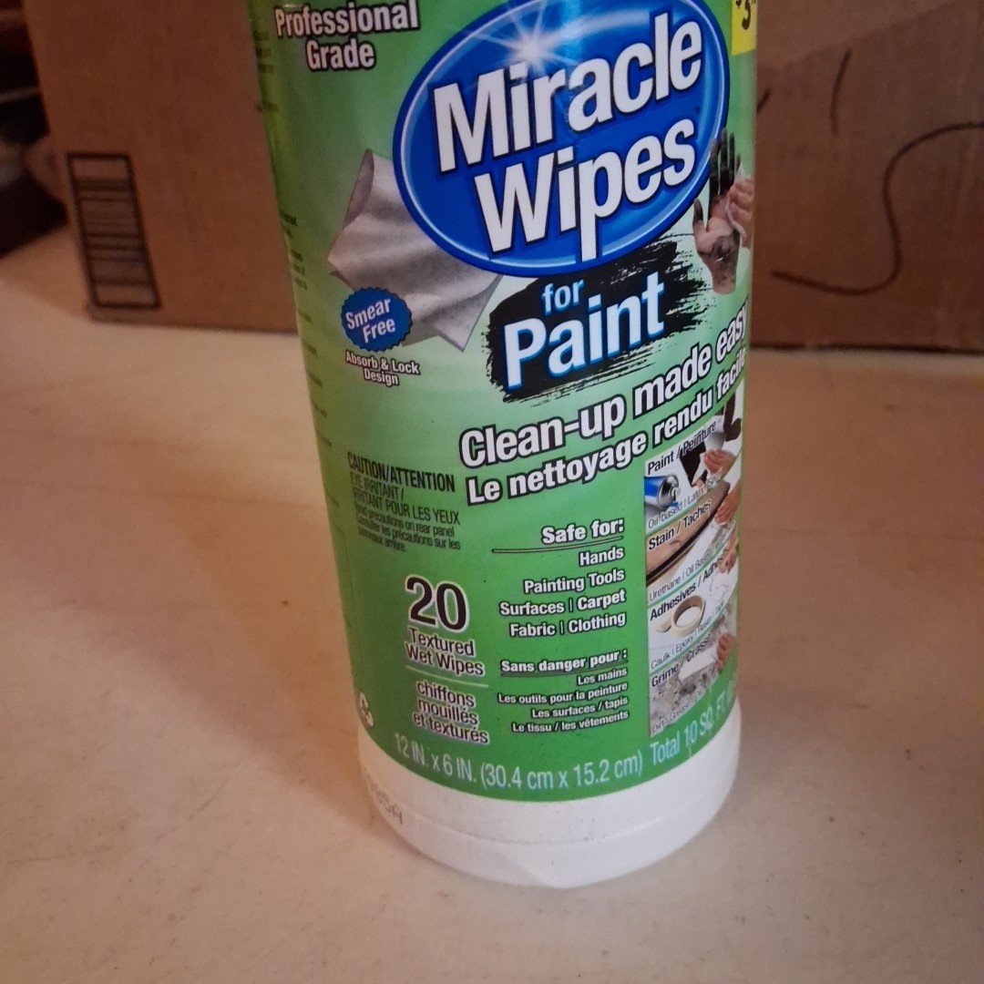 Miracle Wipes For Paint Clean Up Made Easy Profesional Grade Count 20 Wet Wipes