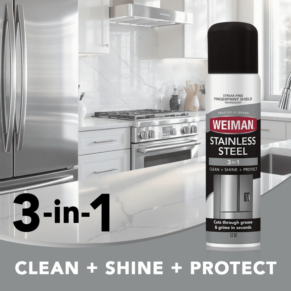 Weiman Stainless Steel Cleaner & Polish Spray for Kitchen and Home Appliances