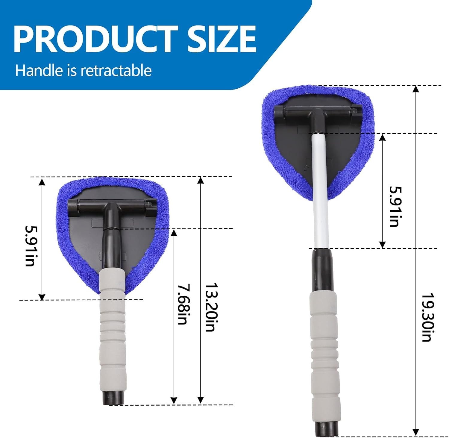 Car Windshield Cleaning Tool, Windshield Window Cleaner, Auto Wind Color: Blue