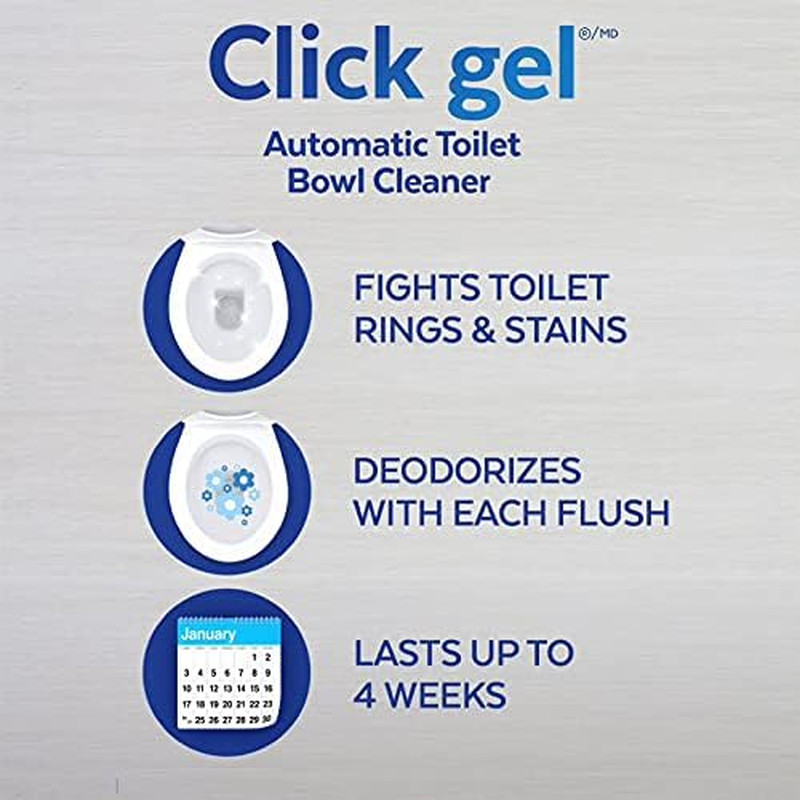 Click Gel Automatic Toilet Bowl Cleaner Ocean Fresh 6-Pack