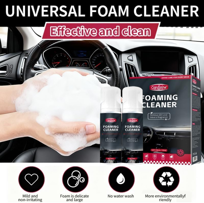2Pcs Multi-Purpose Foam Cleaner for Car Interior Upholstery Cleaner Foam for Sea