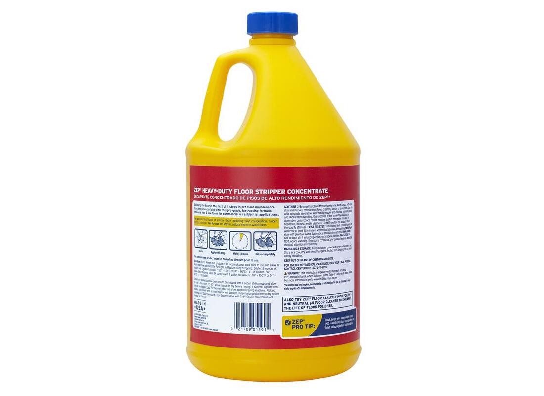 ZEP ZULFFS128 Floor Stripper, 1 gal, Liquid, Clear