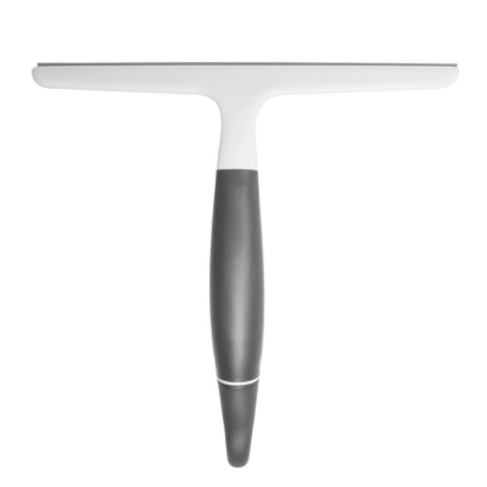 Wiper Blade Squeegee Gray/White – rotating hook for storage on showerheads