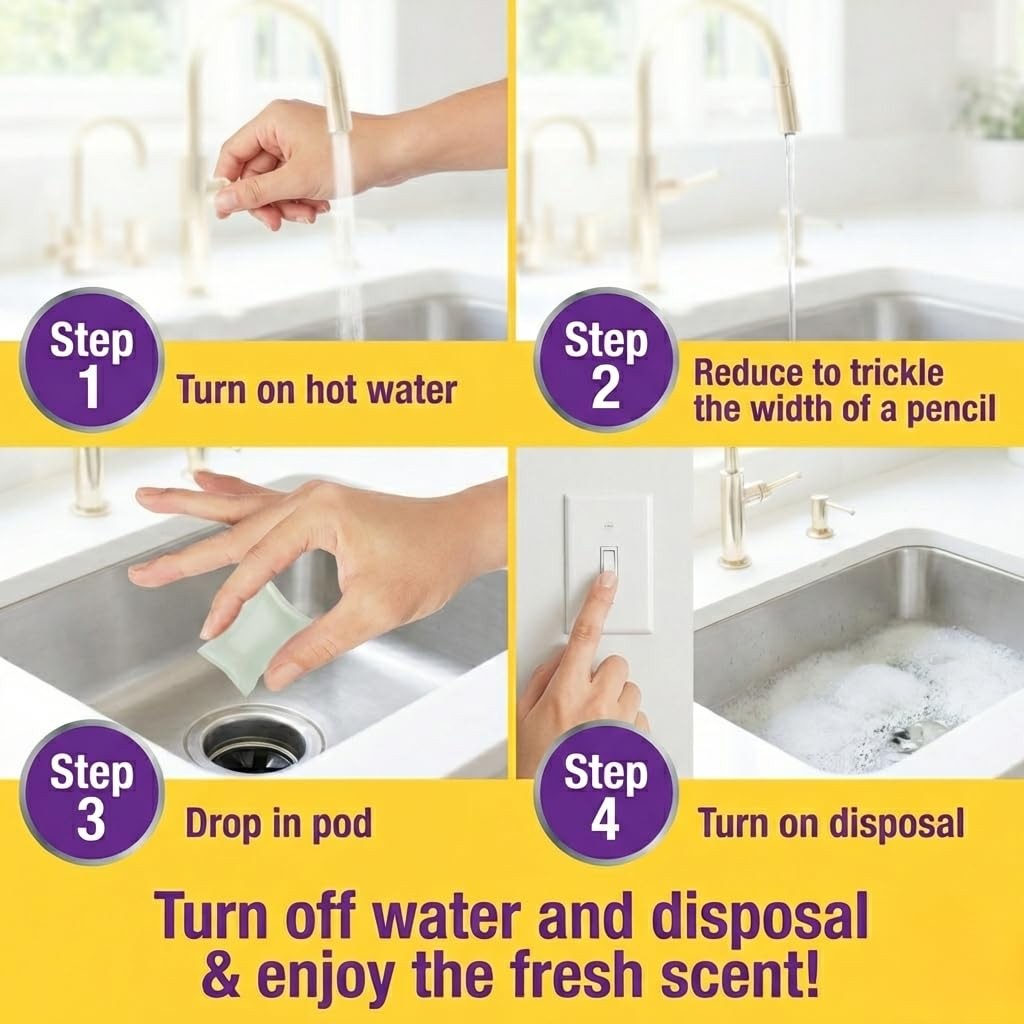 6 PCS Foaming Garbage Disposal Cleaner Pod Biotic Odor Removal Sink Wash