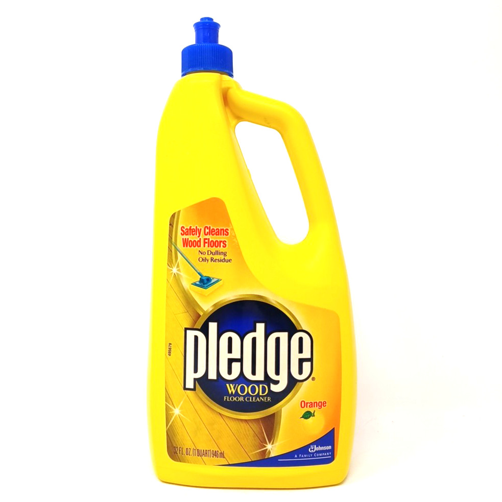 Pledge Wood Floor Cleaner Orange 32 Fl Oz SC Johnson Full Bottle