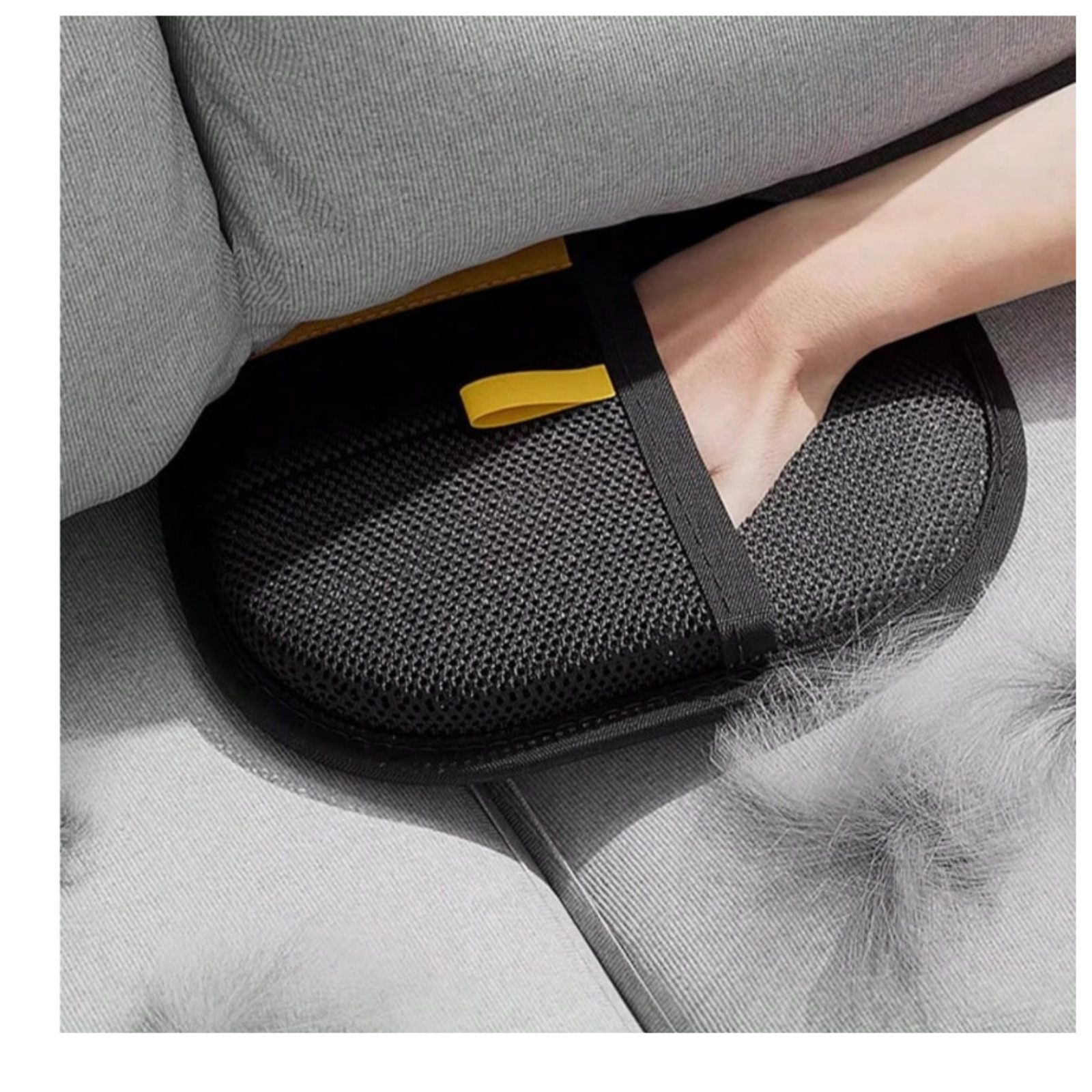 Pet Depilation Gloves Electrostatic Fur Remover For Carpet Sofa Furniture Black