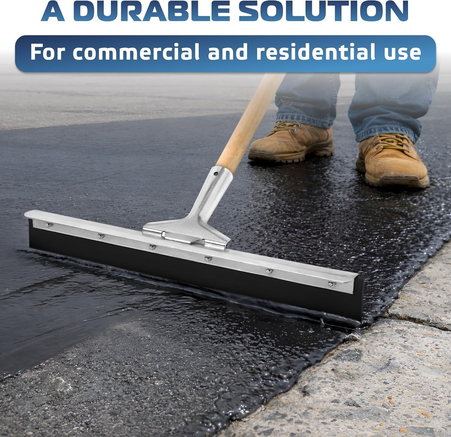 Versatile Heavy-Duty 10-Inch Squeegee with Universal Socket for Extension Poles