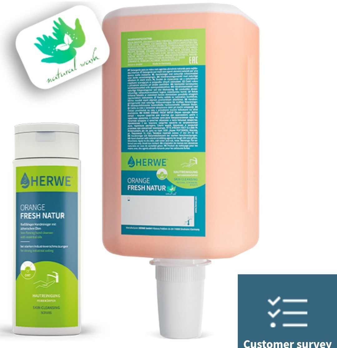 11013 HERWE ORANGE FRESH NATUR HD HAND SCRUB CLEANER 4/2L/CS