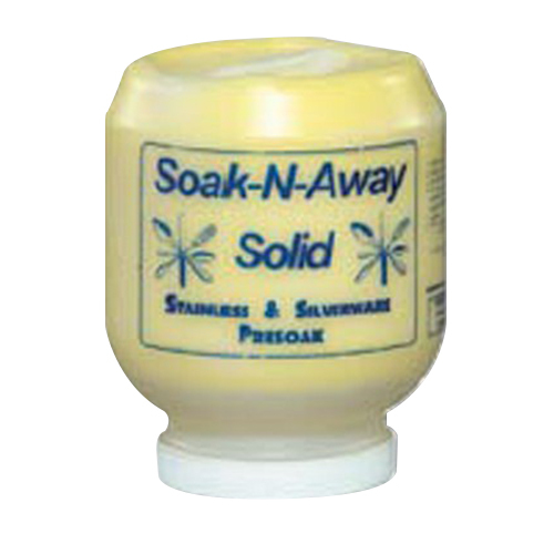 Uni-Kem Chemicals Soak-N-Away Dish Wash Detergent Yellow 9 lb. Solid | 4/Case