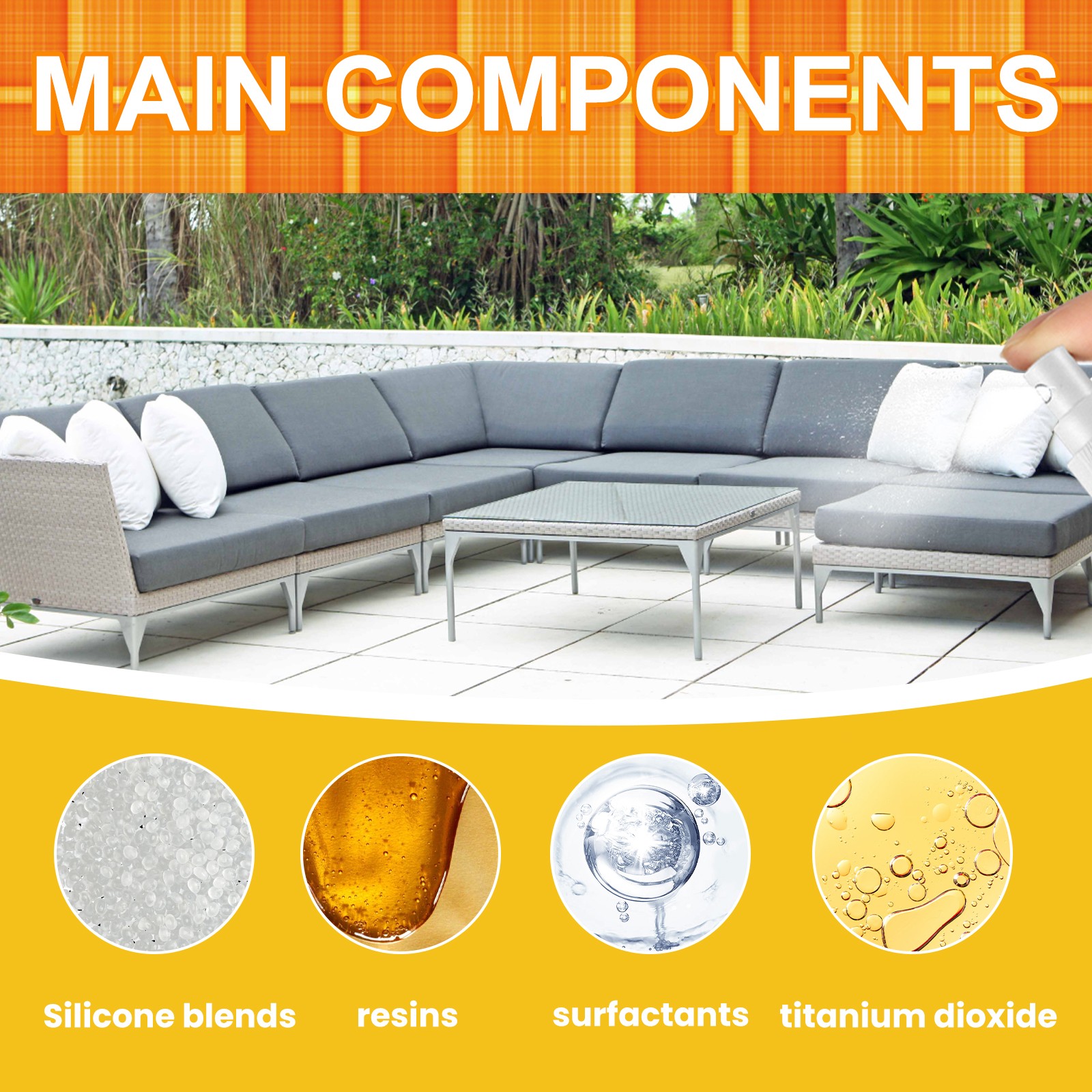 Fabric Waterproof Spray Outdoor Fabric Protector UV Resistant Water Repellent