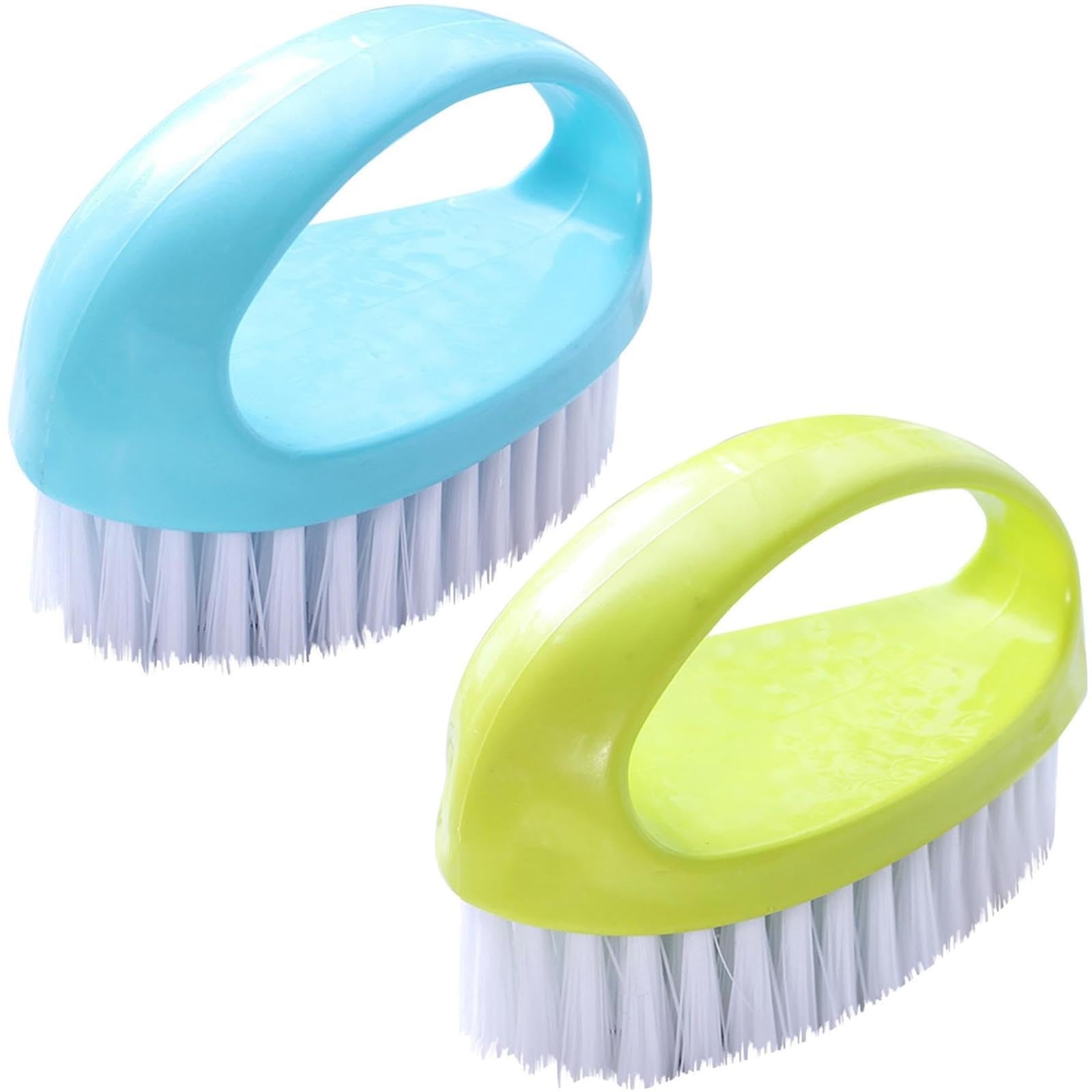 2 Pack Scrubbing Brushes for Cleaning, Heavy Duty Scrub Brush Nylon Stiff Bri…