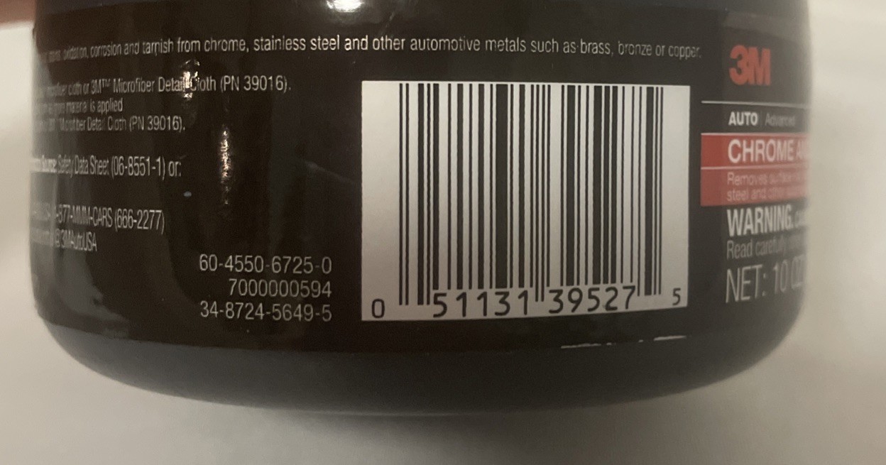 3M Chrome and Metal Polish 39527 10 oz For Automotive Metals NEW