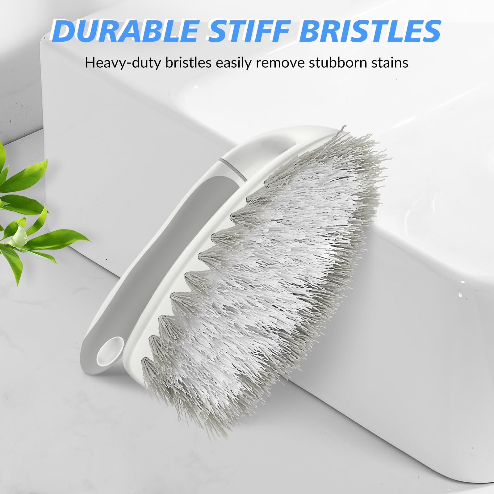 Heavy Duty Scrub Brush, Stiff Bristles Cleaning Brush with Non Slip Handle Sh…