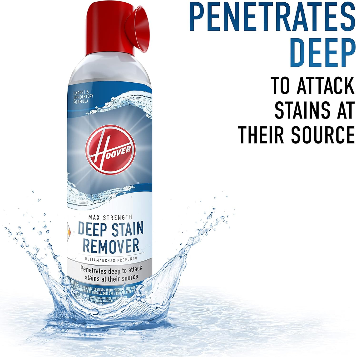 Max Strength Deep Stain Remover Aerosol Spray, 15 Oz., 2 Pack, Fresh Scent, Max