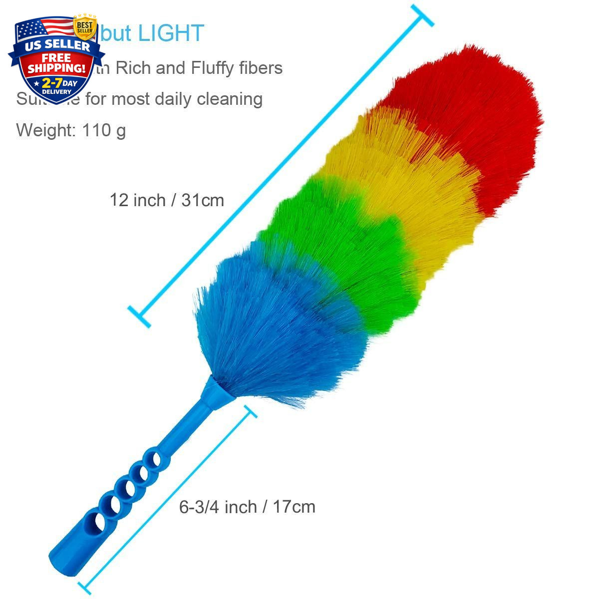 2 Pack Upgrade 19” Static Duster Beandable and Washable – More Fibers Bigger Hea