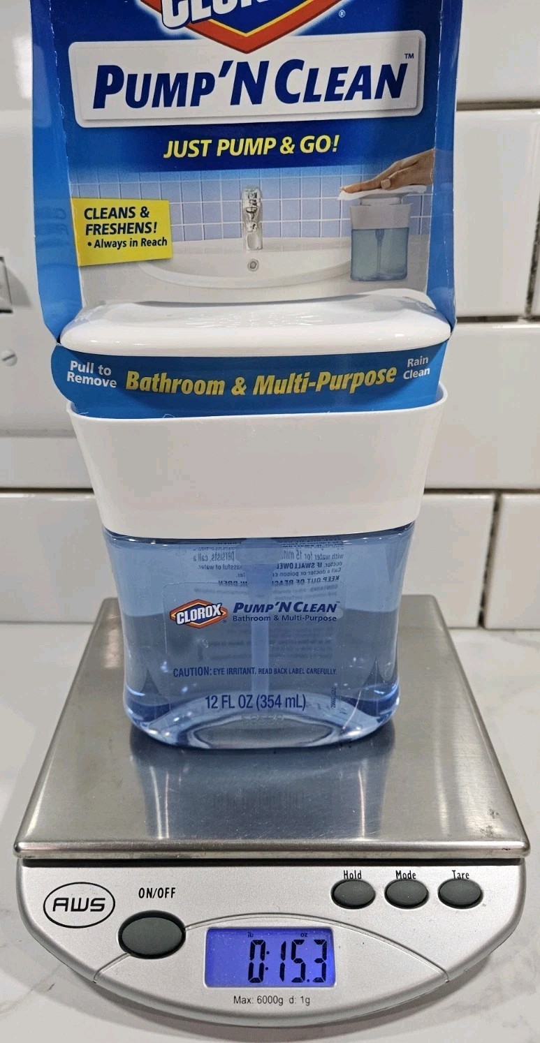 (1) Clorox Pump N Clean BATHROOM & MULTI-PURPOSE Cleaner 12oz RAIN