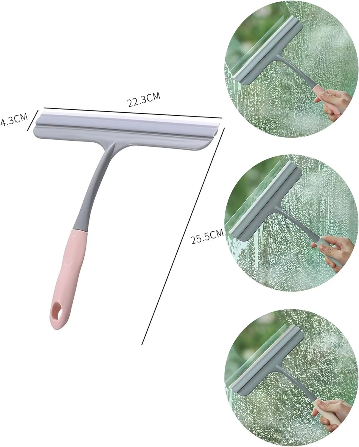 1PC Shower Window Squeegee for Shower Doors Bathroom Window and Car Glass Cleani