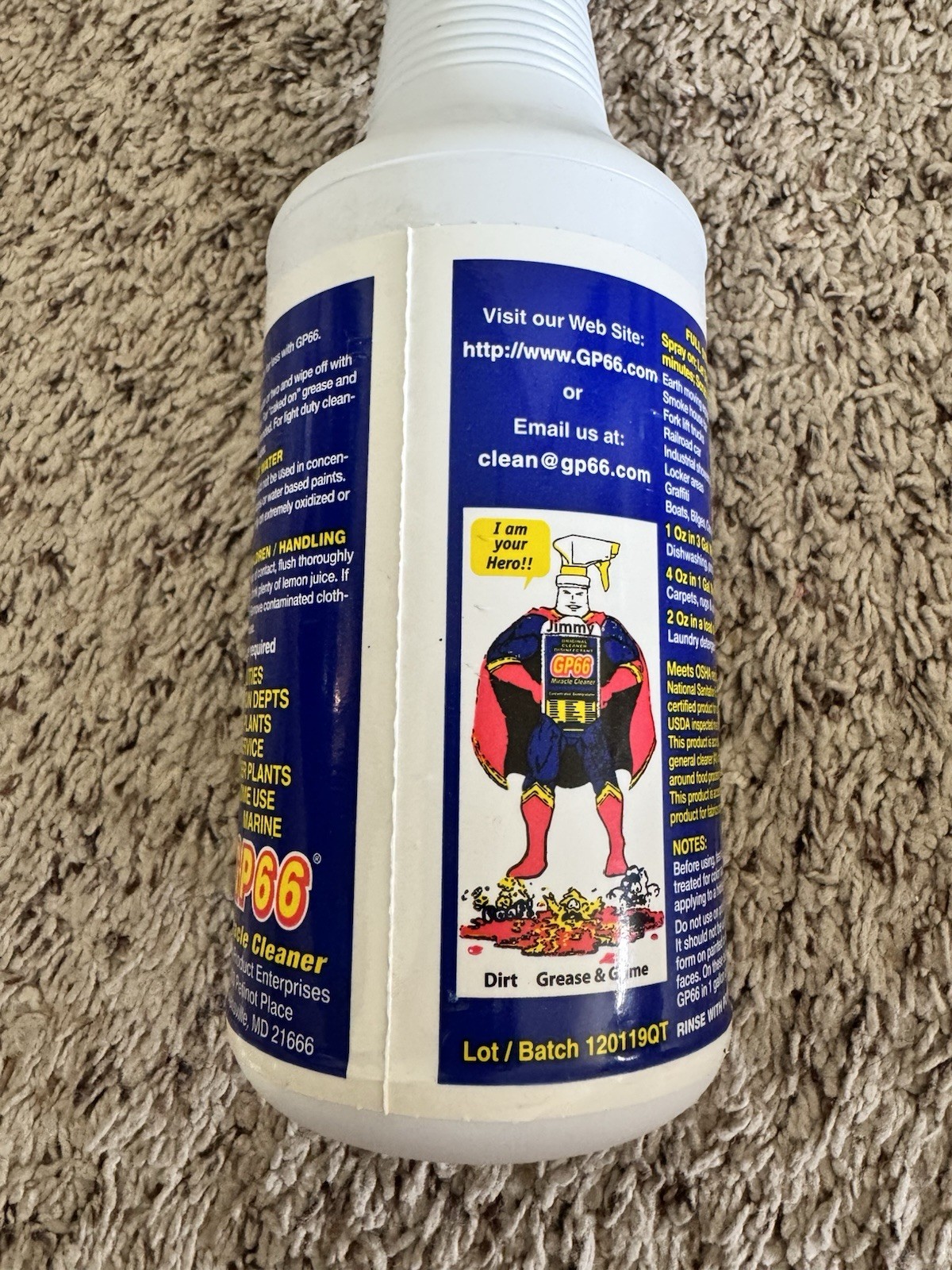 GP66 Miracle Cleaner Concentrated Biodegradable 32 oz READ