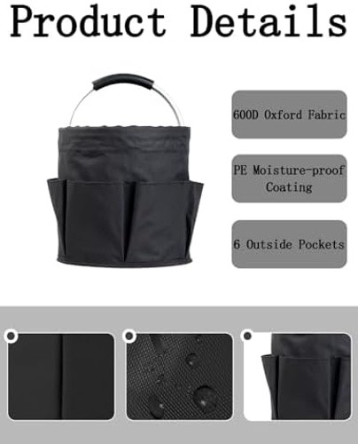 Cleaning Caddy with Handle, Cleaning Products Organiser, Foldable Storage Bas…