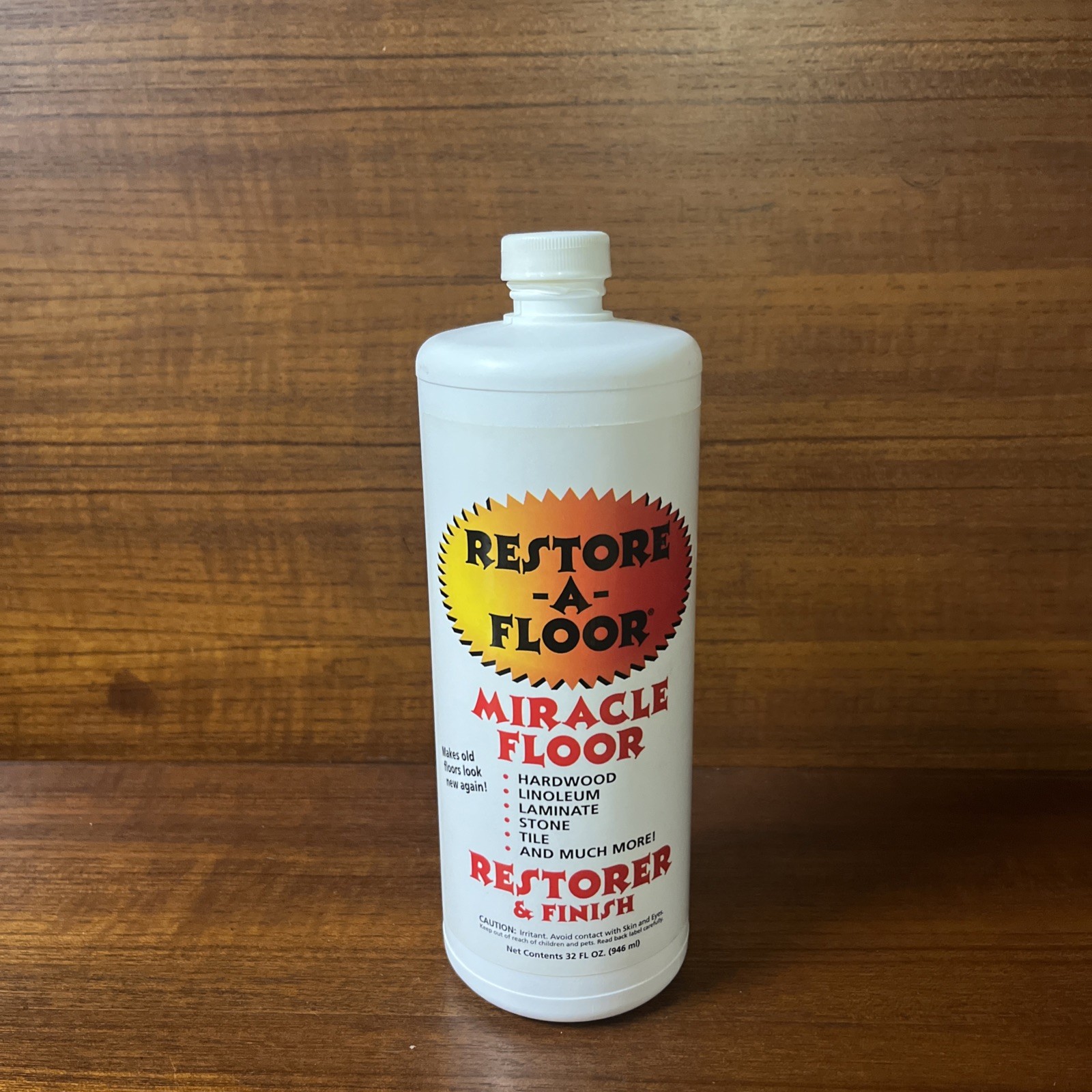 Restore-A-Floor Miracle Finish 32 OZ Wood Polish Hard Wax Stone Tile- New Sealed