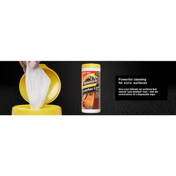 Armor All Leather Care Wipes (30-Count) protects your leather’s natural beauty