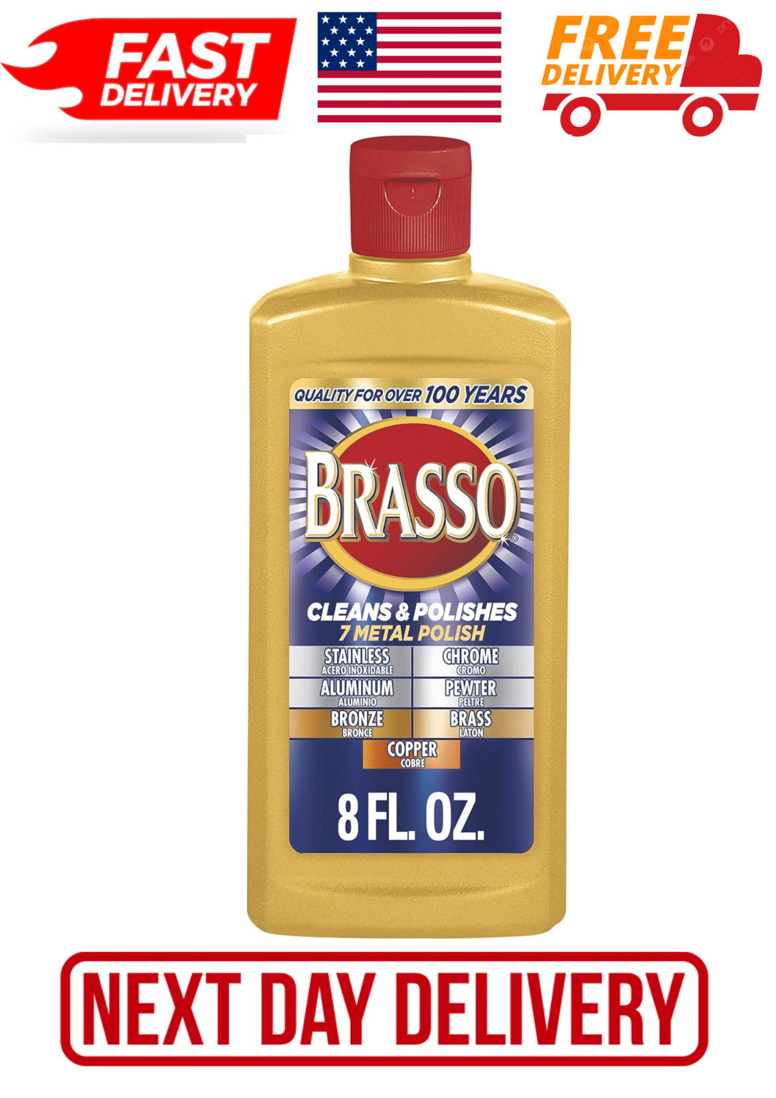 Brasso-2660089334 Multi-Purpose Metal Polish, 8 FL Oz (Pack of 1) …