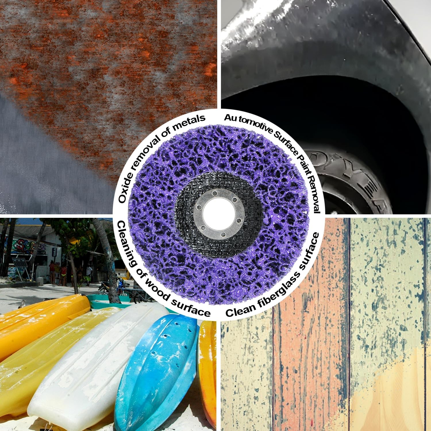 WelderElite Paint Stripping Discs 12-Pack, 4-1/2″ Purple Strip Disc Wheel for…