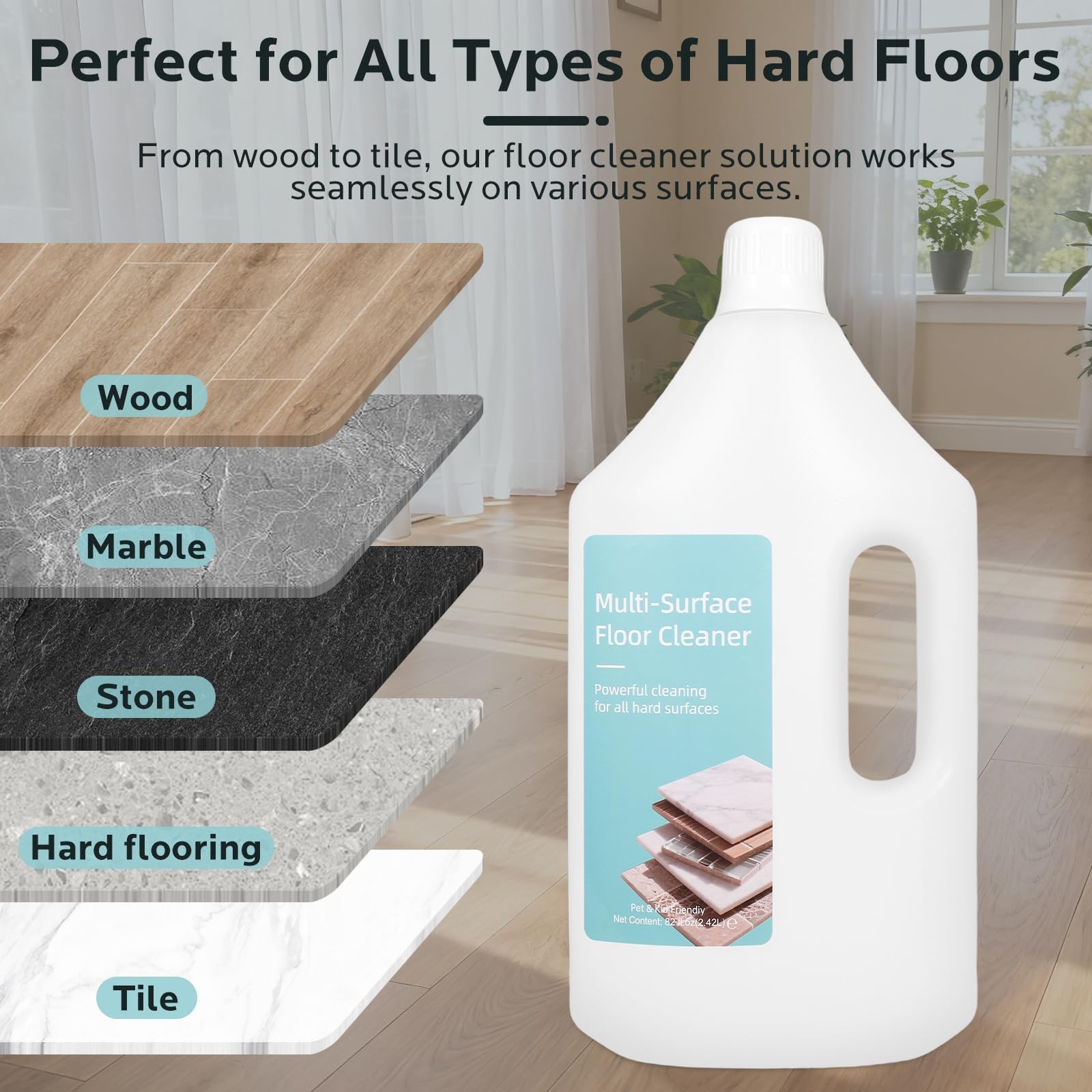 Floor Cleaning Solution, 82 Fl Oz – Compatible with L10s Ultra/L20 Ultra/X50 …