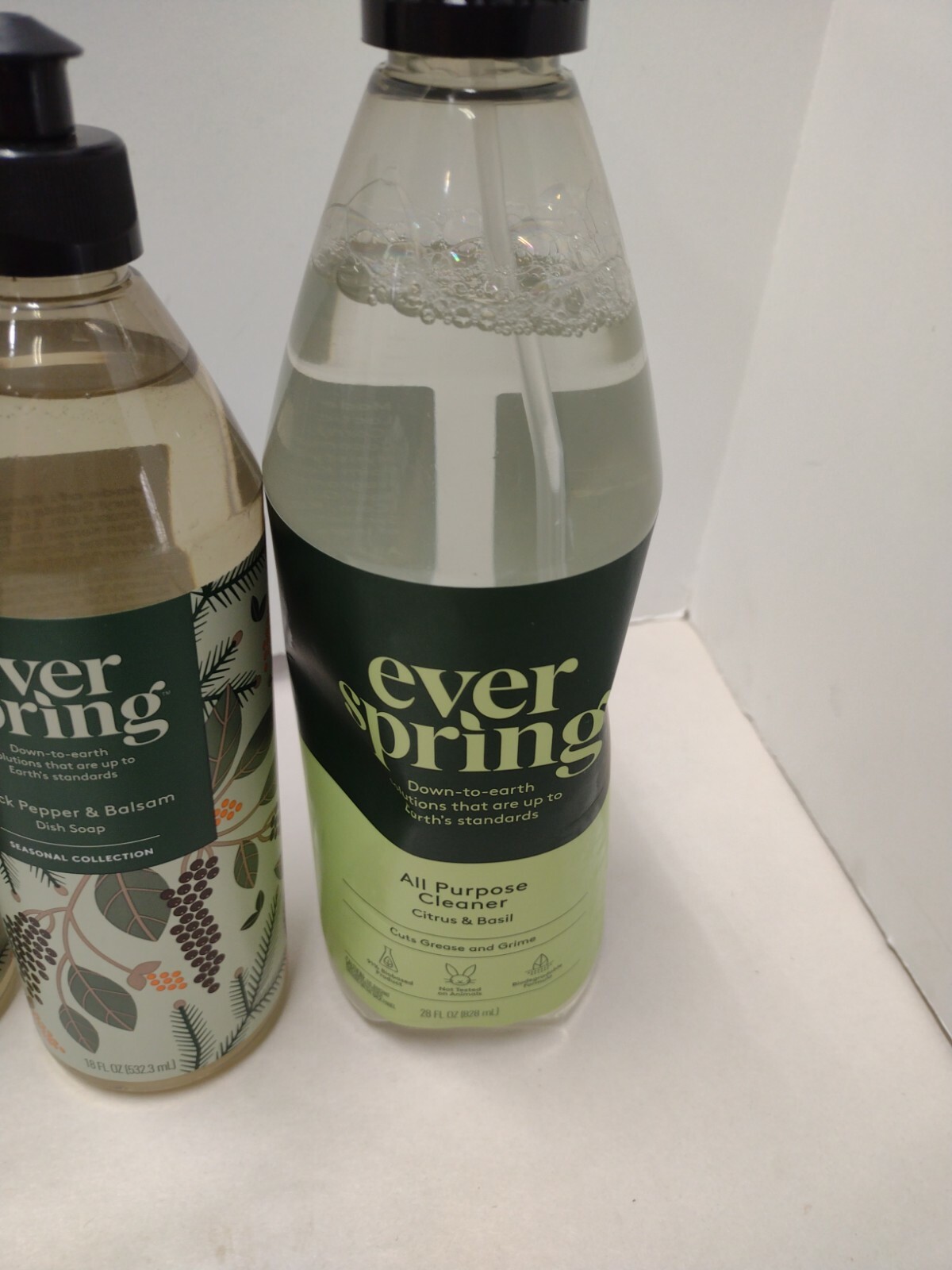 Lot of 4 Everspring Black Pepper & Balsam Liquid Dish Soap + Bonus