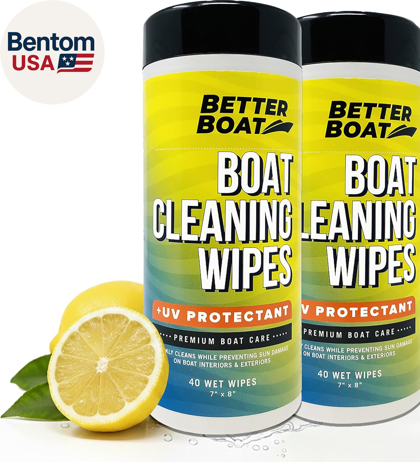 Boat Cleaner Wipes with UV Protection, Marine Vinyl Cleaner and Protectant, for