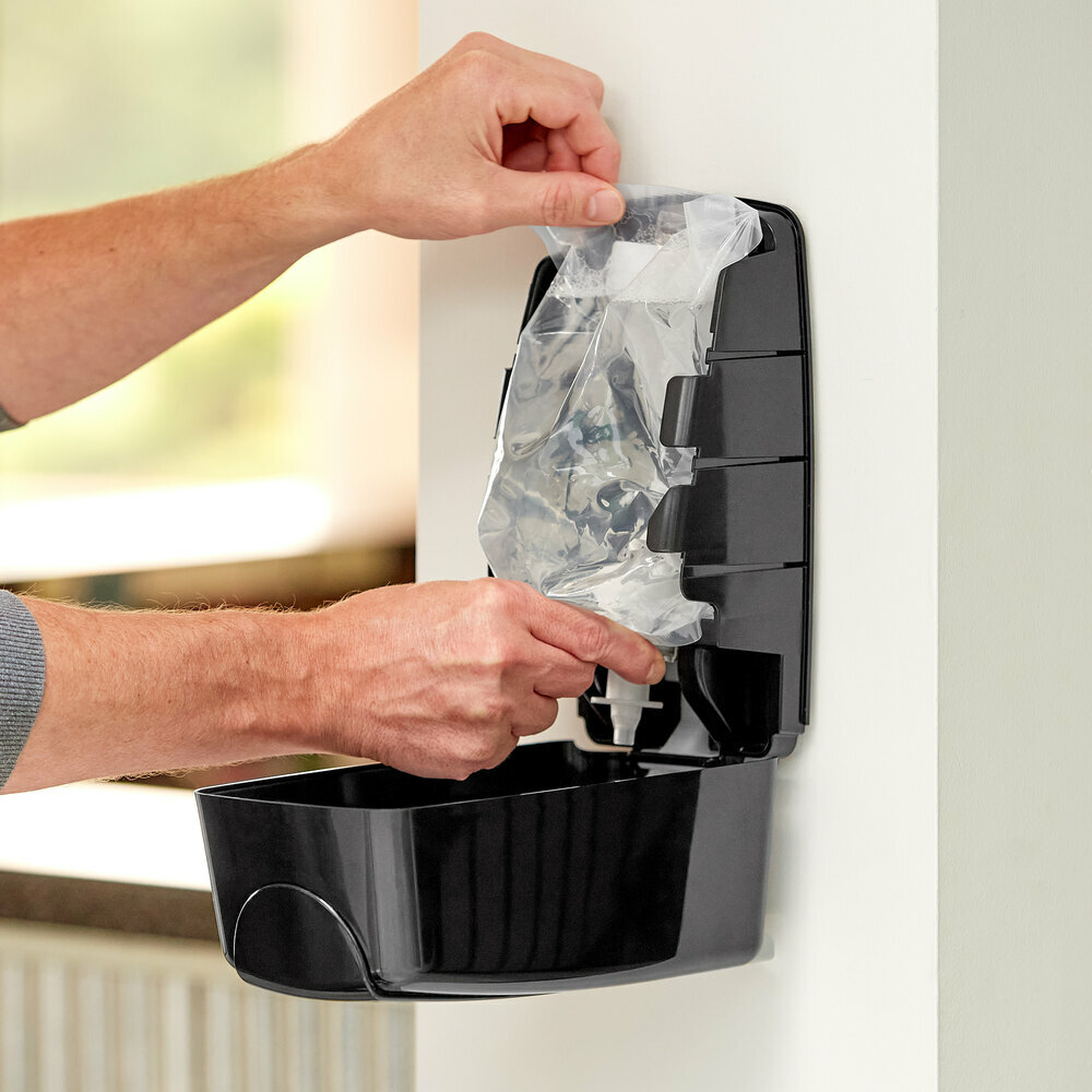 NOBLE CHEMICAL NOVO PRO SERIES BLACK MANUAL FOAM HAND SOAP/SANI DISPENSER 1000ML