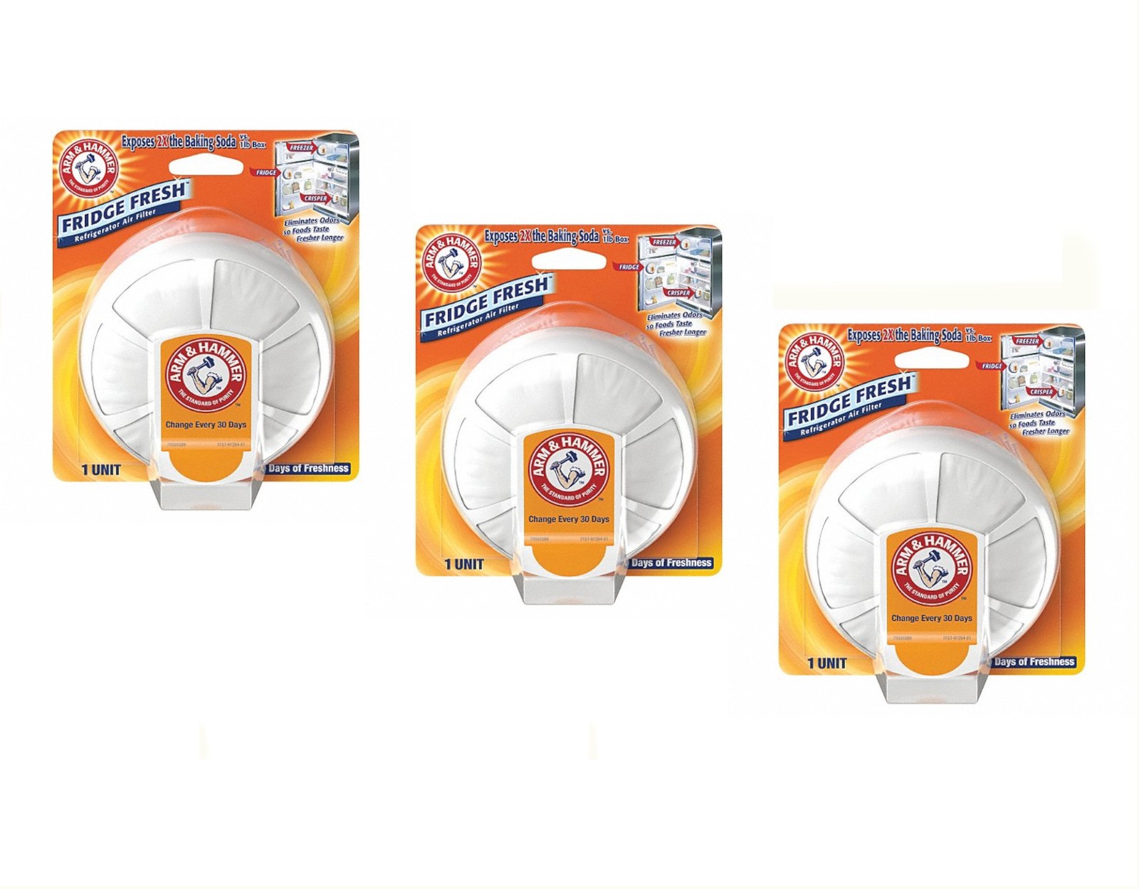 Arm and Hammer Fridge Fresh Baking Soda Disc – Pack of 3