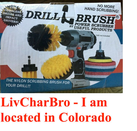 LOT OF 3 BOXES – 3 Heavy Duty Drill Brush Attachments + Power Scrubber Set