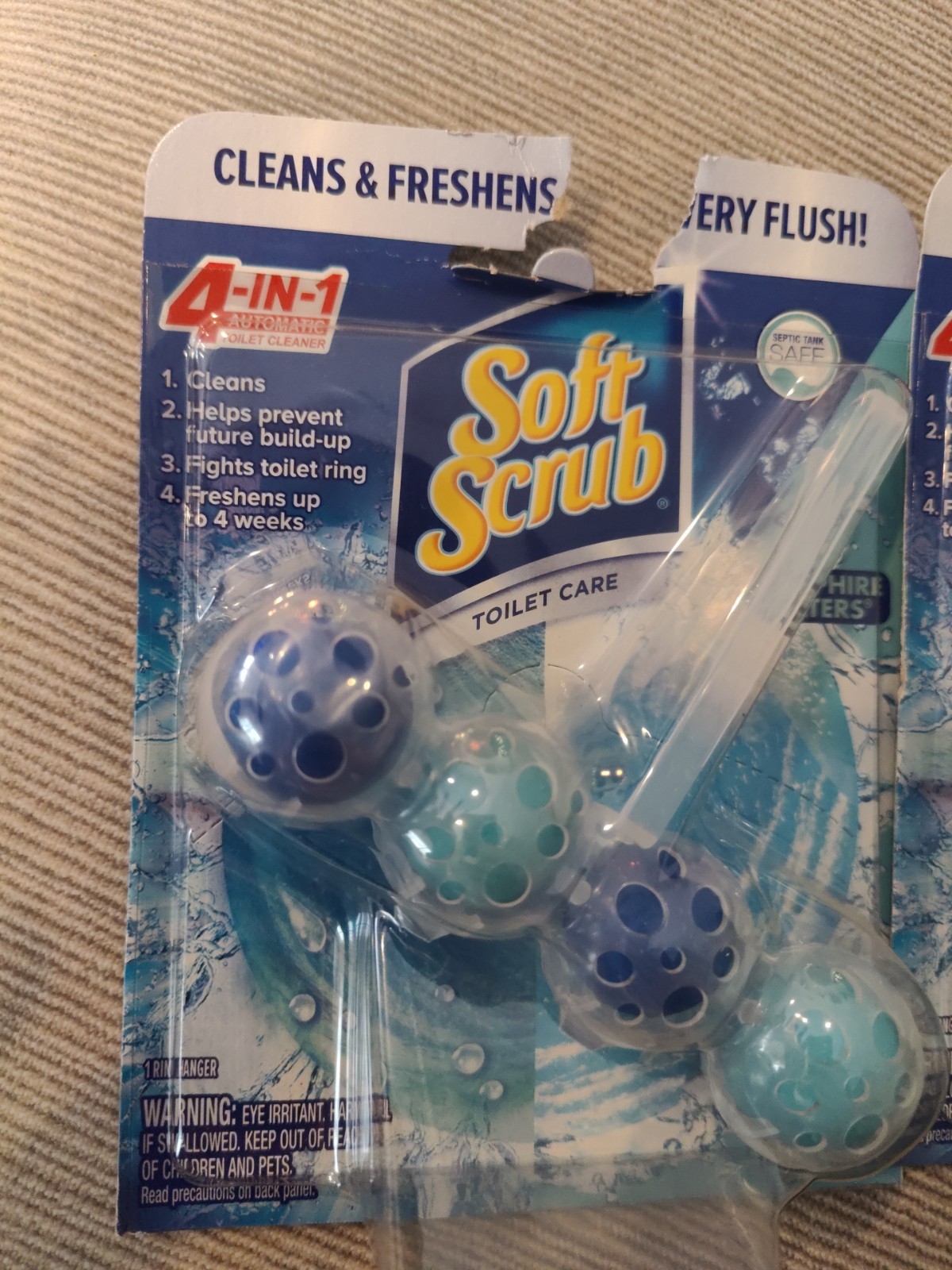 Soft Scrub 4-in-1 Toilet Care Sapphire Waters Scent Toilet Bowl Cleaner 3 Pack