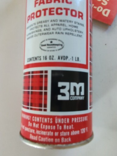 1960’s Scotch Guard empty bottle Fabric Protector Spray 3M 16 oz. Almost Full