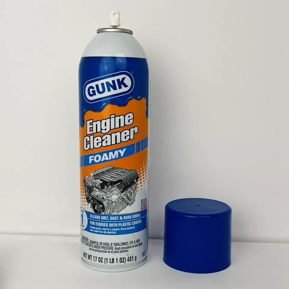Gunk FEB1CA 17 oz Can of Aerosol Foamy Engine Cleaner Degreaser – CA Compliant