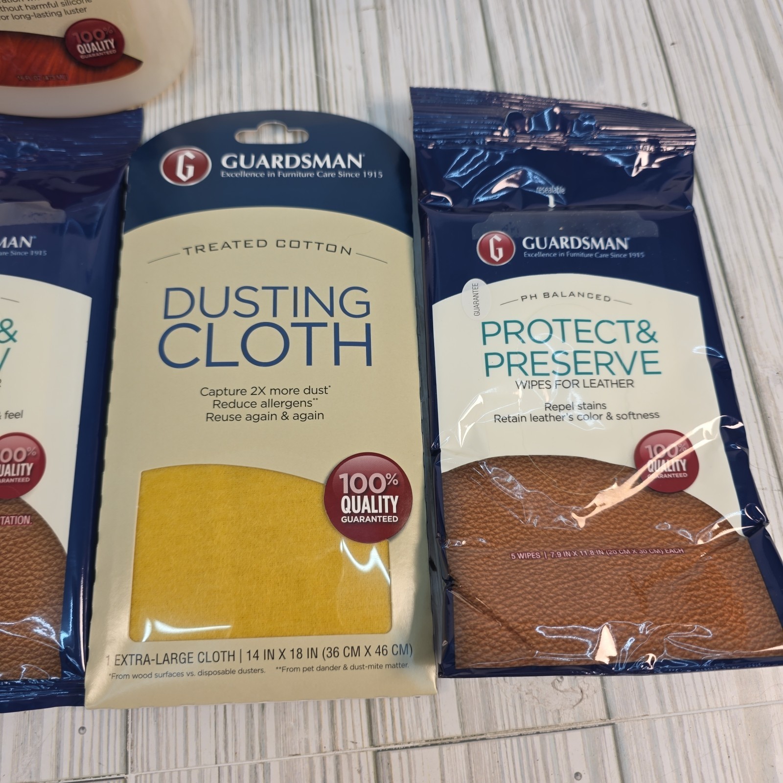Guardsman Furniture Care Starter Kit for Fabric – Wood AND Leathers Gold KIT