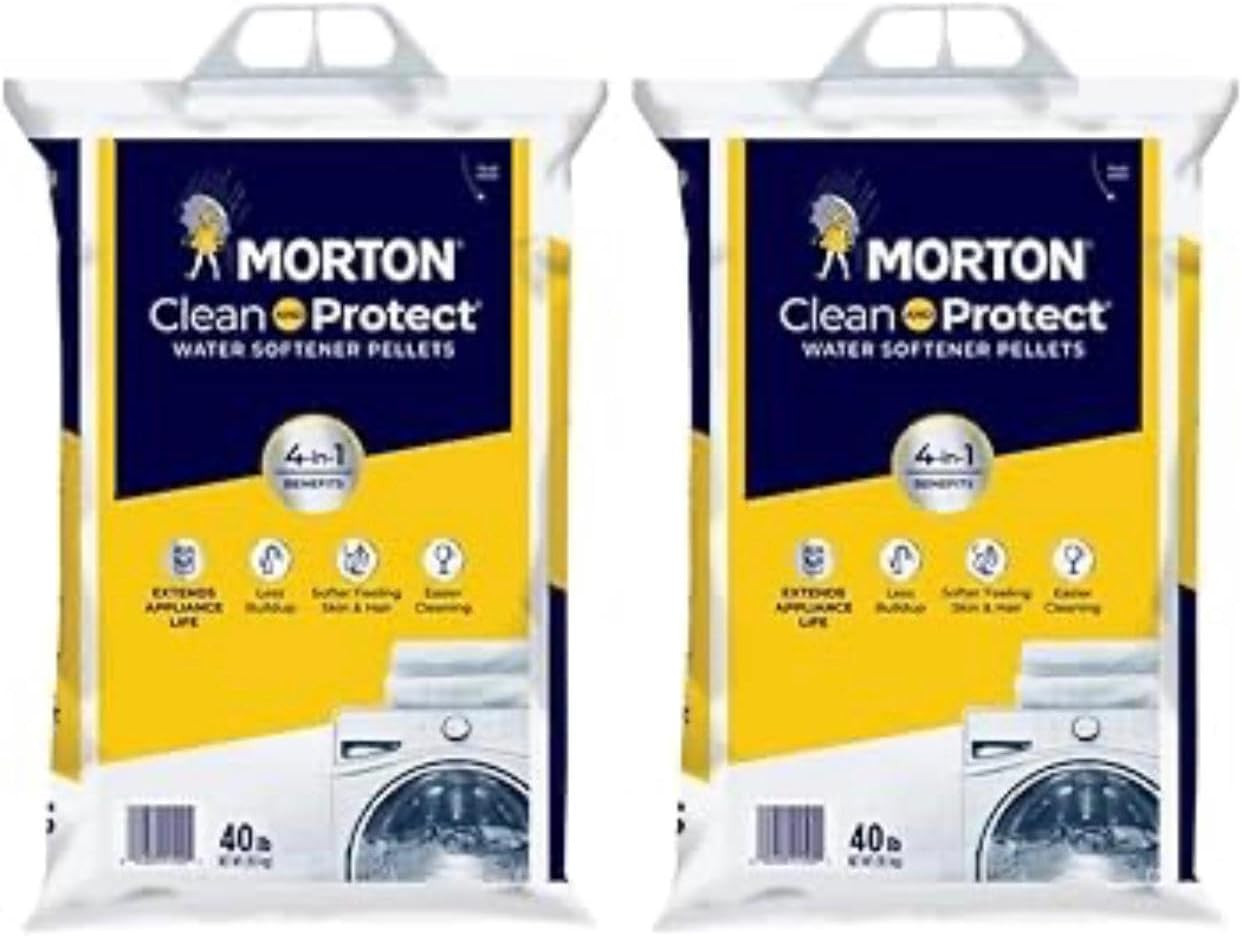2 Pack 40 lb Water Softener Salt Pellets for Household Water Softening